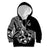 Personalised Polynesia Kid Hoodie Fish Hook Tattoo Go Fishing Polynesian Pattern Black - Wonder Print Shop
