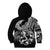 Personalised Polynesia Kid Hoodie Fish Hook Tattoo Go Fishing Polynesian Pattern Black - Wonder Print Shop