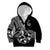 Personalised Polynesia Kid Hoodie Fish Hook Tattoo Go Fishing Polynesian Pattern Black - Wonder Print Shop