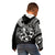 Personalised Polynesia Kid Hoodie Fish Hook Tattoo Go Fishing Polynesian Pattern Black - Wonder Print Shop