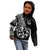 Personalised Polynesia Kid Hoodie Fish Hook Tattoo Go Fishing Polynesian Pattern Black - Wonder Print Shop