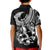 Personalised Polynesia Kid Polo Shirt Fish Hook Tattoo Go Fishing Polynesian Pattern Black - Wonder Print Shop