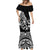 Personalised Polynesia Mermaid Dress Fish Hook Tattoo Go Fishing Polynesian Pattern Black - Wonder Print Shop