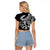 Personalised Polynesia Raglan Cropped T Shirt Fish Hook Tattoo Go Fishing Polynesian Pattern Black - Wonder Print Shop