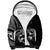 Personalised Polynesia Sherpa Hoodie Fish Hook Tattoo Go Fishing Polynesian Pattern Black - Wonder Print Shop