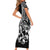Personalised Polynesia Short Sleeve Bodycon Dress Fish Hook Tattoo Go Fishing Polynesian Pattern Black - Wonder Print Shop