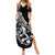 Personalised Polynesia Summer Maxi Dress Fish Hook Tattoo Go Fishing Polynesian Pattern Black - Wonder Print Shop
