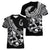 Personalised Polynesia Women V Neck T Shirt Fish Hook Tattoo Go Fishing Polynesian Pattern Black - Wonder Print Shop