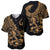 Polynesia Baseball Jersey Fish Hook Tattoo Go Fishing Polynesian Pattern Gold - Wonder Print Shop