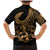 Polynesia Family Matching Mermaid Dress and Hawaiian Shirt Fish Hook Tattoo Go Fishing Polynesian Pattern Gold - Wonder Print Shop