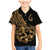 Polynesia Family Matching Mermaid Dress and Hawaiian Shirt Fish Hook Tattoo Go Fishing Polynesian Pattern Gold - Wonder Print Shop