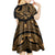 Polynesia Kid Short Sleeve Dress Fish Hook Tattoo Go Fishing Polynesian Pattern Gold - Wonder Print Shop