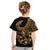Polynesia Kid T Shirt Fish Hook Tattoo Go Fishing Polynesian Pattern Gold - Wonder Print Shop