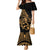 Polynesia Mermaid Dress Fish Hook Tattoo Go Fishing Polynesian Pattern Gold - Wonder Print Shop
