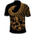 Polynesia Polo Shirt Fish Hook Tattoo Go Fishing Polynesian Pattern Gold - Wonder Print Shop