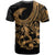 Polynesia T Shirt Fish Hook Tattoo Go Fishing Polynesian Pattern Gold - Wonder Print Shop