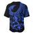 Polynesia Baseball Jersey Fish Hook Tattoo Go Fishing Polynesian Pattern Blue - Wonder Print Shop
