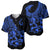 Polynesia Baseball Jersey Fish Hook Tattoo Go Fishing Polynesian Pattern Blue - Wonder Print Shop