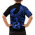 Polynesia Family Matching Long Sleeve Bodycon Dress and Hawaiian Shirt Fish Hook Tattoo Go Fishing Polynesian Pattern Blue - Wonder Print Shop