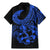 Polynesia Family Matching Mermaid Dress and Hawaiian Shirt Fish Hook Tattoo Go Fishing Polynesian Pattern Blue - Wonder Print Shop