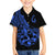 Polynesia Family Matching Short Sleeve Bodycon Dress and Hawaiian Shirt Fish Hook Tattoo Go Fishing Polynesian Pattern Blue - Wonder Print Shop