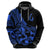 Polynesia Hoodie Fish Hook Tattoo Go Fishing Polynesian Pattern Blue - Wonder Print Shop