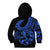 Polynesia Kid Hoodie Fish Hook Tattoo Go Fishing Polynesian Pattern Blue - Wonder Print Shop