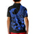 Polynesia Kid Polo Shirt Fish Hook Tattoo Go Fishing Polynesian Pattern Blue - Wonder Print Shop