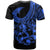 Polynesia T Shirt Fish Hook Tattoo Go Fishing Polynesian Pattern Blue - Wonder Print Shop