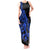 Polynesia Tank Maxi Dress Fish Hook Tattoo Go Fishing Polynesian Pattern Blue - Wonder Print Shop