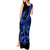 Polynesia Tank Maxi Dress Fish Hook Tattoo Go Fishing Polynesian Pattern Blue - Wonder Print Shop