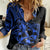 Polynesia Women Casual Shirt Fish Hook Tattoo Go Fishing Polynesian Pattern Blue - Wonder Print Shop