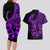 Polynesia Couples Matching Long Sleeve Bodycon Dress and Hawaiian Shirt Fish Hook Tattoo Go Fishing Polynesian Pattern Purple - Wonder Print Shop