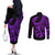 polynesia-couples-matching-off-the-shoulder-long-sleeve-dress-and-long-sleeve-button-shirts-fish-hook-tattoo-go-fishing-polynesian-pattern-purple