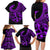 Polynesia Family Matching Long Sleeve Bodycon Dress and Hawaiian Shirt Fish Hook Tattoo Go Fishing Polynesian Pattern Purple - Wonder Print Shop