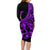 Polynesia Family Matching Long Sleeve Bodycon Dress and Hawaiian Shirt Fish Hook Tattoo Go Fishing Polynesian Pattern Purple - Wonder Print Shop