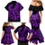 Polynesia Family Matching Mermaid Dress and Hawaiian Shirt Fish Hook Tattoo Go Fishing Polynesian Pattern Purple - Wonder Print Shop