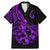 Polynesia Family Matching Mermaid Dress and Hawaiian Shirt Fish Hook Tattoo Go Fishing Polynesian Pattern Purple - Wonder Print Shop