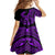 Polynesia Family Matching Off Shoulder Long Sleeve Dress and Hawaiian Shirt Fish Hook Tattoo Go Fishing Polynesian Pattern Purple - Wonder Print Shop