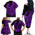 Polynesia Family Matching Off Shoulder Long Sleeve Dress and Hawaiian Shirt Fish Hook Tattoo Go Fishing Polynesian Pattern Purple - Wonder Print Shop