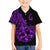 Polynesia Family Matching Off Shoulder Short Dress and Hawaiian Shirt Fish Hook Tattoo Go Fishing Polynesian Pattern Purple - Wonder Print Shop