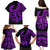 Polynesia Family Matching Puletasi Dress and Hawaiian Shirt Fish Hook Tattoo Go Fishing Polynesian Pattern Purple - Wonder Print Shop
