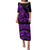 Polynesia Family Matching Puletasi Dress and Hawaiian Shirt Fish Hook Tattoo Go Fishing Polynesian Pattern Purple - Wonder Print Shop