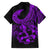 Polynesia Family Matching Short Sleeve Bodycon Dress and Hawaiian Shirt Fish Hook Tattoo Go Fishing Polynesian Pattern Purple - Wonder Print Shop