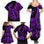 Polynesia Family Matching Summer Maxi Dress and Hawaiian Shirt Fish Hook Tattoo Go Fishing Polynesian Pattern Purple - Wonder Print Shop