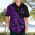 Polynesia Hawaiian Shirt Fish Hook Tattoo Go Fishing Polynesian Pattern Purple - Wonder Print Shop