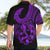 Polynesia Hawaiian Shirt Fish Hook Tattoo Go Fishing Polynesian Pattern Purple - Wonder Print Shop