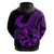 Polynesia Hoodie Fish Hook Tattoo Go Fishing Polynesian Pattern Purple - Wonder Print Shop