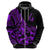 Polynesia Hoodie Fish Hook Tattoo Go Fishing Polynesian Pattern Purple - Wonder Print Shop