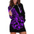 Polynesia Hoodie Dress Fish Hook Tattoo Go Fishing Polynesian Pattern Purple - Wonder Print Shop